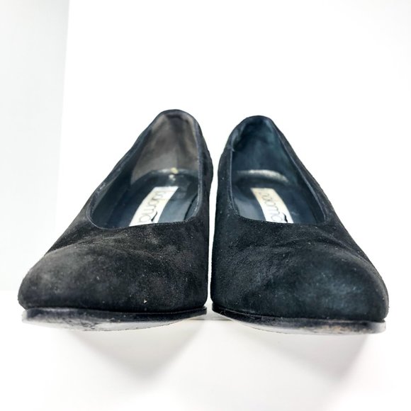 Paloma Womens Size 7 Black Suede Block Heel Pumps - Picture 4 of 8